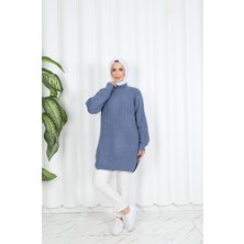 Nisum Moda Yırtmaçlı Kalın Triko Tunik