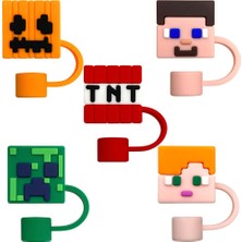Besify Stanley Minecraft Pipet Tıpası 10MM Pipet Tıpası Steve Creeper Pipet Quencher Figürlü Pipet Tıpası