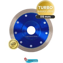 Depolife Fayans Granit Mermer Taş Kesme Testeresi Elmas Örgülü Turbo Kesici Disk 115MM
