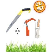 Depolife Bahçe Yüksek Ağaç Dal Kesme Makası ve Ahşap Kesme Budama Testere Seti  2 Parça Set