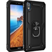 Ozlstor Newface Xiaomi Redmi 7A Kılıf Sofya Yüzüklü Silikon Kapak - Siyah