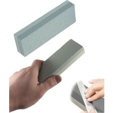 Depolife Bileme Taşı Çift Kumlu Bıçak Satır Nacak Balta Bileme Taşı 20CM