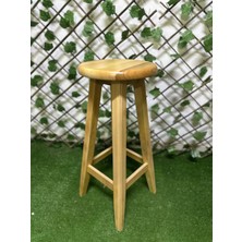 Taburecity Ahşap Tabure -Naturel Renk-65 Cm-1 Adet