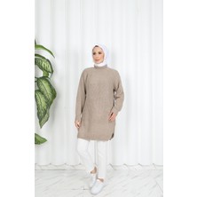 Nisum Moda Yırtmaçlı Kalın Triko Tunik