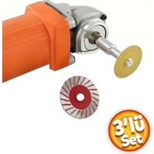 Depolife Avuç Taşlama Uyumlu Cam Mermer Granit Metal Kesme Zımparalama Elmas 2li Disk Seti