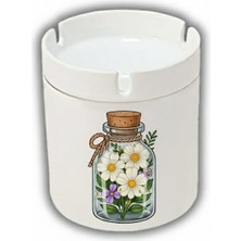 Sartre Art "huzur Çiçekleri" Tasarımlı Hediyelik  Kokusuz Söndür At Küllük Kül Tablası