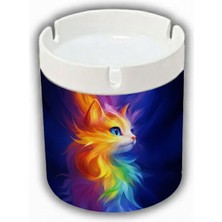 Sartre Art "canım Kediler 1" Tasarımlı Hediyelik  Kokusuz Söndür At Küllük Kül Tablası