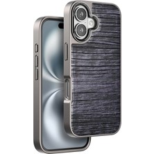 Ozlstor Venco Iphone 16 Wave Kapak - Derin Mor