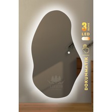 Karaçam Dekor LED Işıklı Asimetrik 3 Renkli Dokunmatik Boy Aynası