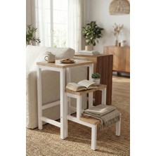 Yüceer Home Katlanabilir Zigon Sehpa Çok Amaçlı Tabure Merdiven