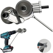 Depolife Elektrikli Matkap Saç Kesme Makası Çift Başlı Metal Plaka Levha Teneke Kesici Mekanizmalı Aparat