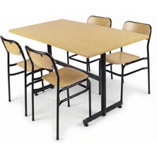 Trendyofix Werzalit Cafe Restoran Masası Gıda Yönetmeliğine Uygun & Leke Tutmaz  4 Sandalyelitakım