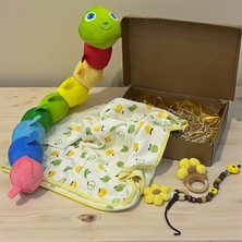 Tırtıl Bebek Hediye Seti - RYZ0013 - Sarı - 0 - 12 Ay Sarı