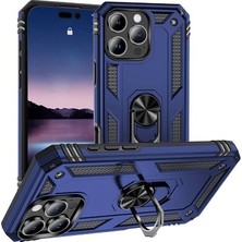 Esmer Bilişim Apple iPhone Kılıf Darbe Emici Tank Armor Standlı Yüzüklü Mıknatıslı Sert Silikon Kapak