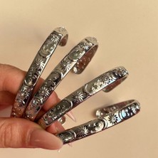 Stainless Altın Kaplama 'aura' Göksel Kelepçe Bilezik (Zirkon Taş Detaylı