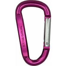 Yaylı D Karabina Aluminyum Bağlantı Aparatı Paslanmaz Çelik Malzeme 1,1 mm Çap 5 Adet