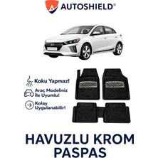 Hyundai Ioniq Serisi Tüm Modeller Ile Uyumlu Universal Derin Havuzlu Paspas Krom Karbon