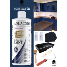 Aquacool Kendiliğinden Vernikli Çelik Ahşap Kapı Beyaz Eşya Mutfak Dolabı Fayans Petek Metal Boya 500 ml Set