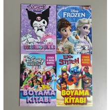 Ada Çanta Kırtasiye 4 Adet Stickerli Boyama Kitabı (Kuromi(K)/frozen/prensesler/stitch) AD67029