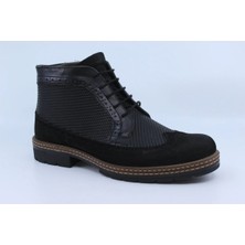 Papuccu 1049 Siyah Erkek Deri Bot