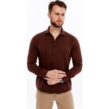 Citra Likralı Dabıl Kumaş Rahat Kesim Günlük Erkek Gömlek