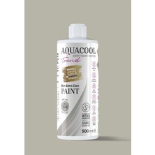 Aquacool Akrilik Hobi Boya 500 ml Su Bazlı Hibrit Dönüşüm Boyası Ral 7044 Ipek Gri