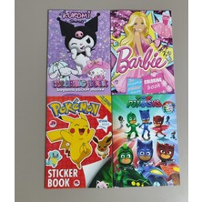 Ada Çanta Kırtasiye 4 Adet Stickerli Boyama Kitabı (Kuromi(K)/barbi/pocemon/pijamaske) AD67051