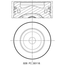 Mahle 028PI00116000 - Piston Segman Crafter-Amarok-Passat 81MM Ckub-Cktb-Cffa-Cffb-Cfgb-Cfgc-Cnfa-Cnfb Std
