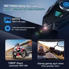 Brentino Kameralı Motosiklet Kask Kulaklığı 1080P Full Hd Bluetooth 5.3 Ipx6 Su Geçirmez Intercom