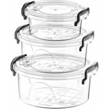 Marsilyan Bonny Box 3'lü Yuvarlak Saklama Kabı ROYALEKS-82112