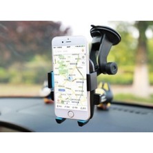 Brentino Araç Içi Cam ve Torpido Vantuzlu Telefon Tutucu 360° Dönebilen Universal Kısa Kol