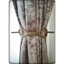 Maarketim 6 Adet Perde Tokası Perde Mandalı Perde Askı Aparatı Jüt Halat Şıklığında Perde Aksesuar