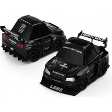 SHC4200 1/64 Qube Carz Serisi Nissan Skyline Gt-R ER34 Super Silhouette Skyline Black Blister Paket