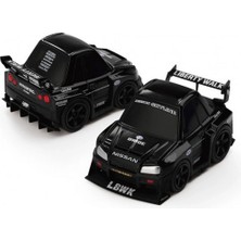 Mini Gt 1/64 Qube Carz Serisi Nissan Skyline Gt-R ER34 Super Silhouette Skyline Black Blister Paket