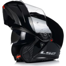 Ls2 Strobe 2 Parlak Siyah Çene Açılır Motosiklet Kaskı