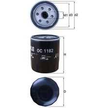 Mahle OC1182 - Yağ Filtresi Mazda 3 09-12 6 02-07 Cx-7 09-13