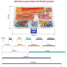 Hatfon 560 Adet Jumper Kablo Seti Plastik Çantada (14 Farklı Boy 40 Ar Adet)