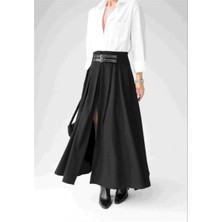 2 Kemerli Etek Siyah