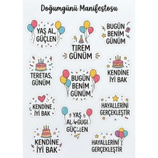Bsb Doğumgünü Manifesto Telefon Laptop Notebook Tablet Defter Matara Stiker Etiket ST2580