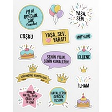 Bsb Doğumgünü Manifesto Telefon Laptop Notebook Tablet Defter Matara Stiker Etiket ST2566