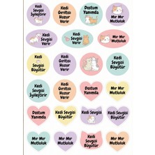 Bsb Kedi Sevgisi Olumlama Telefon Laptop Notebook Tablet Defter Matara Stiker Etiket ST2524