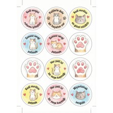 Bsb Kedi Sevgisi Olumlama Telefon Laptop Notebook Tablet Defter Matara Stiker Etiket ST2523