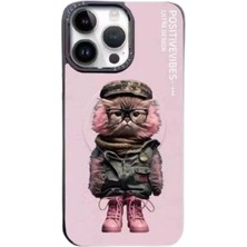 Fuchsia iPhone 14 Pro ile Uyumlu Fun Kablosuz Şarj Özellikli Kapak - Pembe