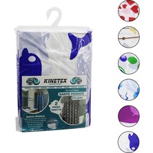 Lunaev Çif Kanat Polyester Banyo Perdesi 2pcs x 180X110CM - 12 Halkalı (4490)