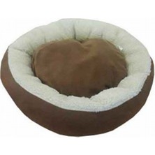 Bedspet Simit Kedi ve Küçük Irk Köpek Yatağı Kahverengi