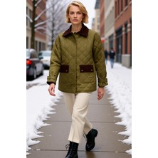 Benerly Kadın Gömlek Yaka Standart Kol Kapitone Mont Fonksiyonel Dayanıklı Kaliteli Konforlu Rahat