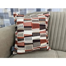 Nivemes Home Nivemeshome Ritim 02 Kiremit (45X45) Dolgulu Kırlent Kılıfı