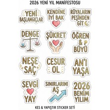 Bsb 2026 Yeni Yıl Manifesto Telefon Laptop Notebook Tablet Defter Matara Stiker Etiket ST2582