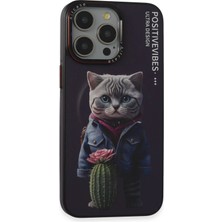 Fuchsia iPhone 14 Pro ile Uyumlu Fun Kablosuz Şarj Özellikli Kapak - Derin Mor