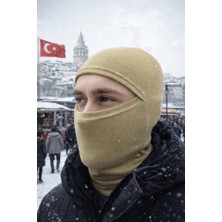 Single Sword Termal Kar Maskesi Balaklava Bere - Renk: Bej